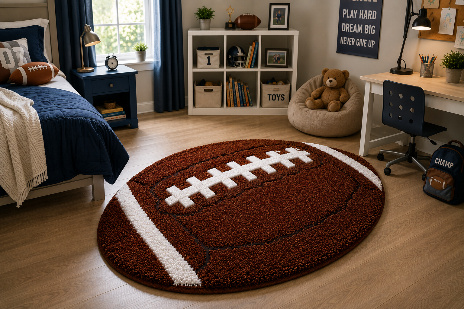 LAYANCA Football Rug