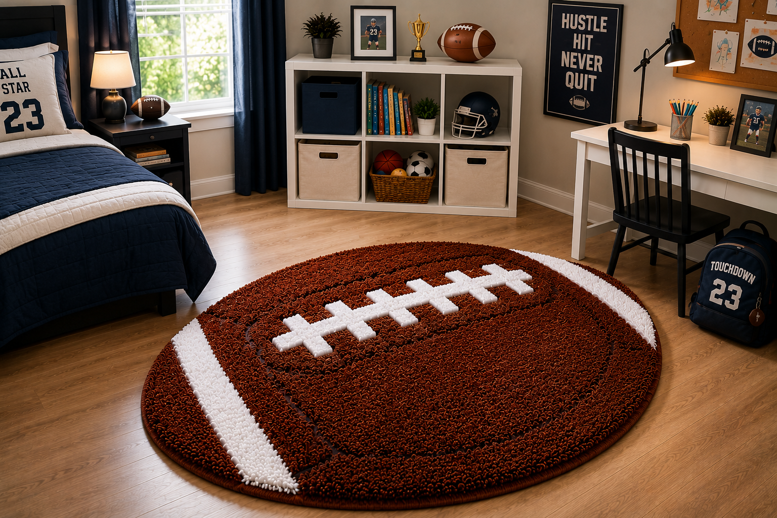 LAYANCA Football Rug