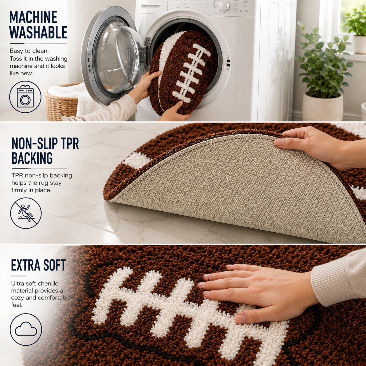 LAYANCA Football Rug